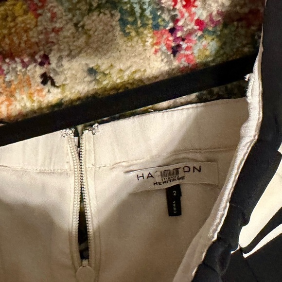 Hamilton Black and White Off-the-Shoulder Striped Dress w/ Ruffles-Size 2 - Picture 8 of 9